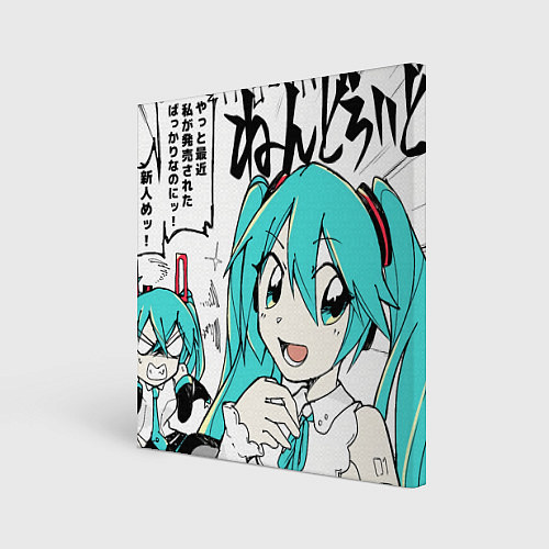 Картина квадратная Hatsune Miku Vocaloid / 3D-принт – фото 1