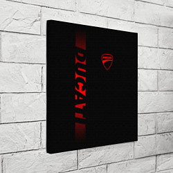 Холст квадратный DUCATI BLACK RED LINE, цвет: 3D-принт — фото 2