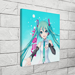 Холст квадратный Hatsune Miku, Мику Хацунэ, цвет: 3D-принт — фото 2
