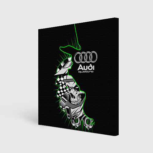 Картина квадратная Audi quattro череп / 3D-принт – фото 1