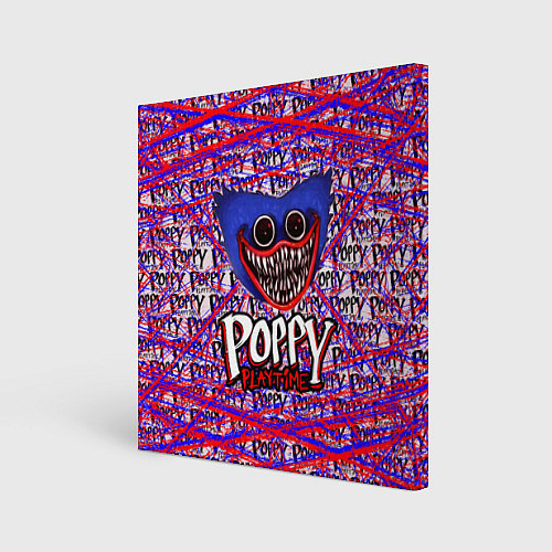 Картина квадратная Huggy Wuggy: Poppy Pattern / 3D-принт – фото 1