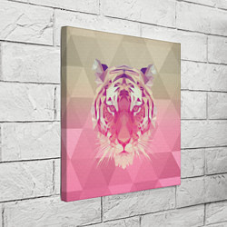 Холст квадратный Тигр лоу поли, цвет: 3D-принт — фото 2