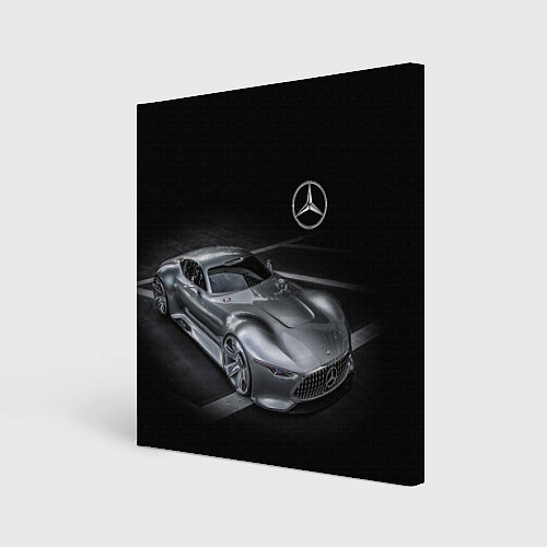 Картина квадратная Mercedes-Benz motorsport black / 3D-принт – фото 1