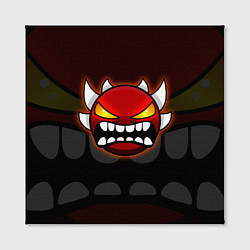 Холст квадратный Geometry Dash: Red Demon, цвет: 3D-принт — фото 2