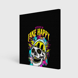 Картина квадратная Fake Happy Фальшивое счастье