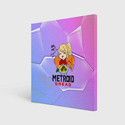 Холст квадратный Metroid Dread Самус Аран, цвет: 3D-принт