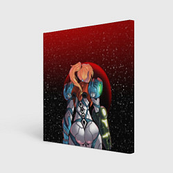 Холст квадратный Samus Aran Metroid Dread, цвет: 3D-принт