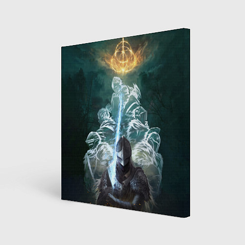 Картина квадратная Elden Ring рыцарь и предшественники серии Souls El / 3D-принт – фото 1