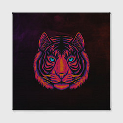 Холст квадратный Тигр Tiger голова, цвет: 3D-принт — фото 2