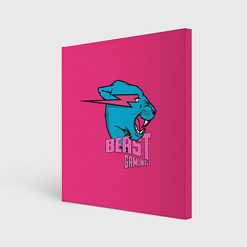 Картина квадратная Mr Beast Gaming Full Print Pink edition / 3D-принт – фото 1