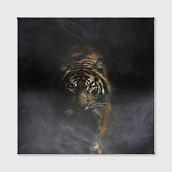 Холст квадратный Тигр в тумане, цвет: 3D-принт — фото 2