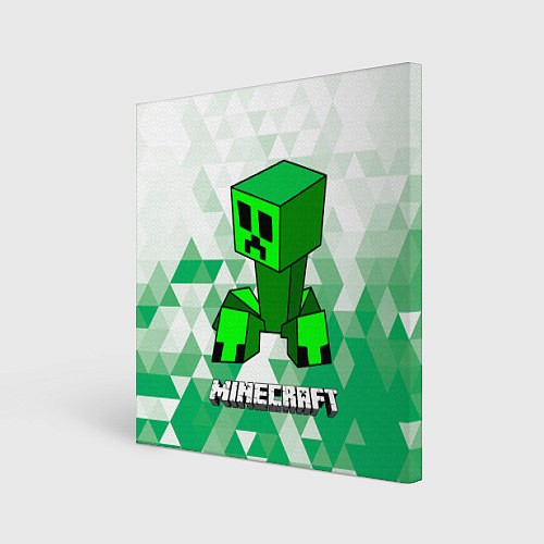 Картина квадратная Minecraft Creeper ползучий камикадзе / 3D-принт – фото 1