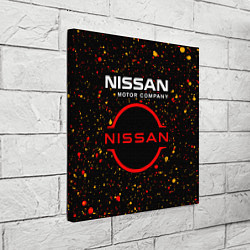 Холст квадратный NISSAN - Брызги, цвет: 3D-принт — фото 2