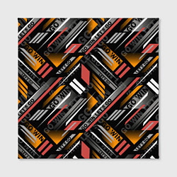 Холст квадратный GO WIN LETS GO, цвет: 3D-принт — фото 2