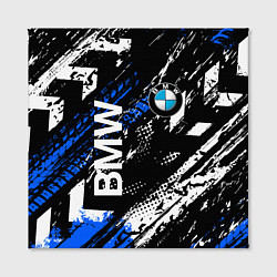 Холст квадратный BMW следы от шин, цвет: 3D-принт — фото 2