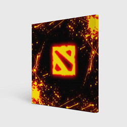 Картина квадратная DOTA 2 FIRE LOGO ДОТА 2 ОГНЕННЫЙ ЛОГО