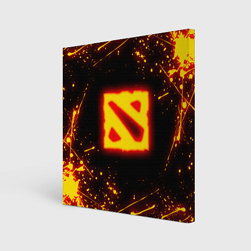 Картина квадратная DOTA 2 FIRE LOGO ДОТА 2 ОГНЕННЫЙ ЛОГО / 3D-принт – фото 1