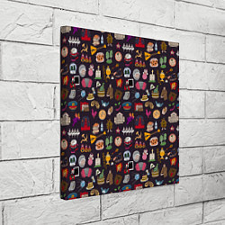 Холст квадратный Российская история и русская культура паттерн, цвет: 3D-принт — фото 2