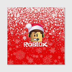 Холст квадратный ROBLOX НОВОГОДНИЙ SMILE 2022, цвет: 3D-принт — фото 2