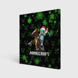 Картина квадратная MINECRAFT НОВОГОДНИЙ КРИПЕРЫ