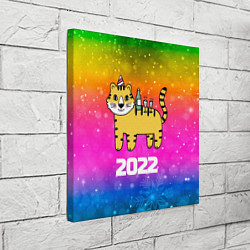 Холст квадратный Тигр - новогодний стол 2022, цвет: 3D-принт — фото 2