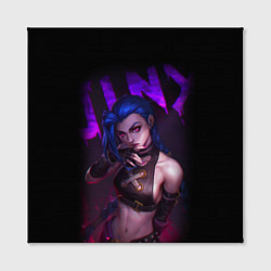 Холст квадратный JINX ARCANE НАДПИСЬ LEAGUE OF LEGENDS, цвет: 3D-принт — фото 2