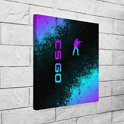 Холст квадратный CS GO NEON SYMBOL STYLE SKIN КС ГО НЕОН, цвет: 3D-принт — фото 2