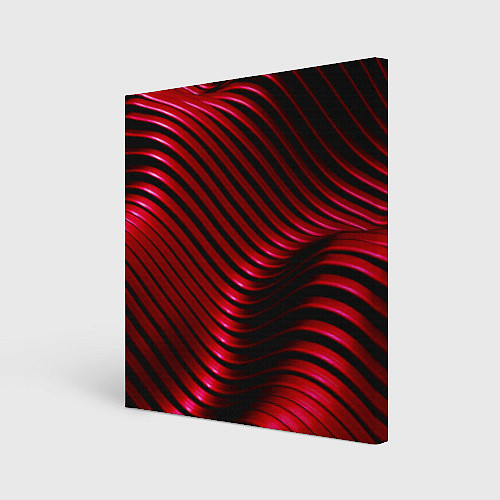 Картина квадратная Волны красного металла / 3D-принт – фото 1