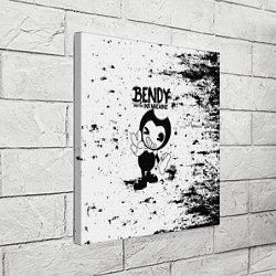 Холст квадратный Bendy and the ink machine - Black & White, цвет: 3D-принт — фото 2