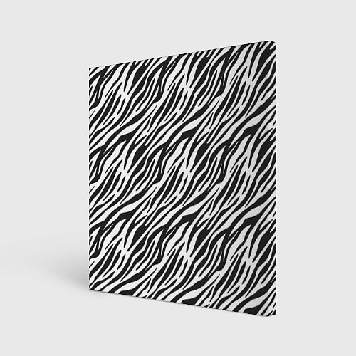 Картина квадратная Чёрно-Белые полоски Зебры / 3D-принт – фото 1