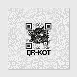 Холст квадратный QR код котик, цвет: 3D-принт — фото 2