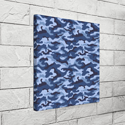 Холст квадратный Синий Камуфляж Camouflage, цвет: 3D-принт — фото 2
