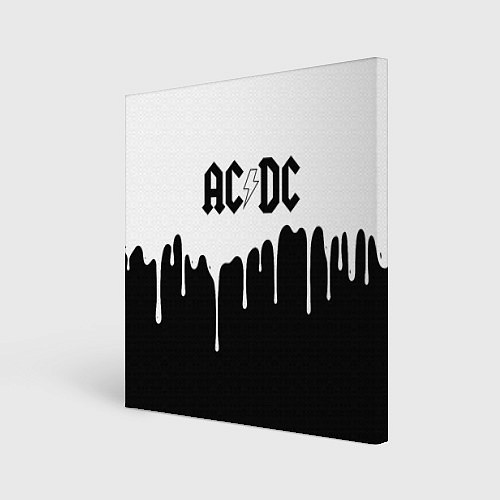 Картина квадратная ACDC подтёки / 3D-принт – фото 1