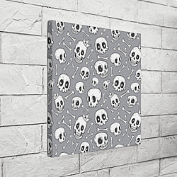 Холст квадратный Skulls & bones, цвет: 3D-принт — фото 2
