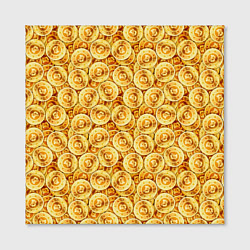 Холст квадратный Золотые Биткоины, цвет: 3D-принт — фото 2