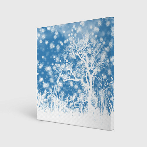 Картина квадратная Коллекция Зимняя сказка Зимний пейзаж W-1 / 3D-принт – фото 1