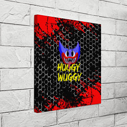 Холст квадратный Huggy Wuggy соты, цвет: 3D-принт — фото 2