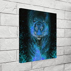 Холст квадратный Водяной голубой Тигр, цвет: 3D-принт — фото 2
