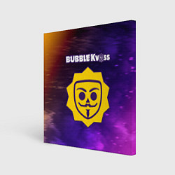 Холст квадратный BUBBLE KVASS Яркий, цвет: 3D-принт