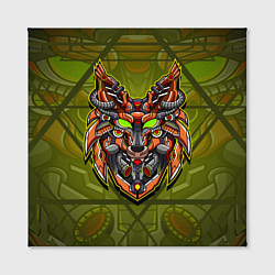 Холст квадратный Кибер-лис, цвет: 3D-принт — фото 2
