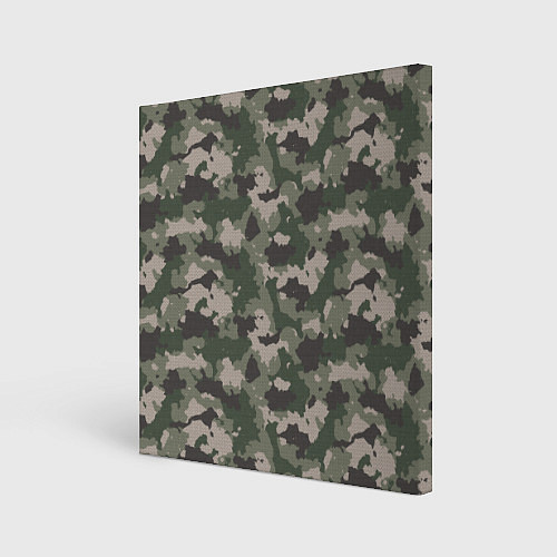 Картина квадратная Зелено-Серый Камуфляж / 3D-принт – фото 1