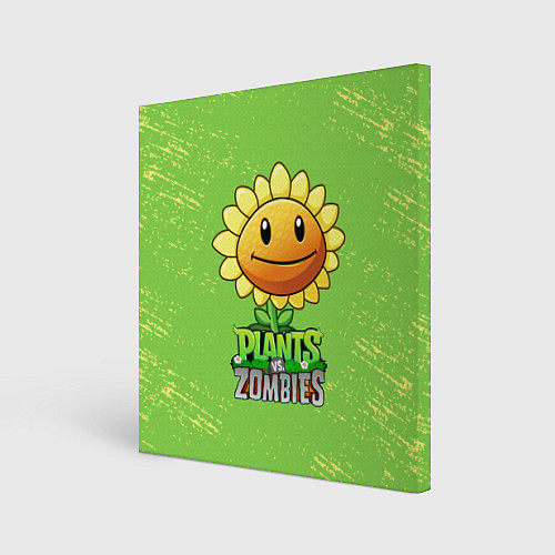 Картина квадратная Подсолнух Plants vs Zombies / 3D-принт – фото 1