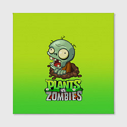 Холст квадратный Plants vs Zombies зомби, цвет: 3D-принт — фото 2