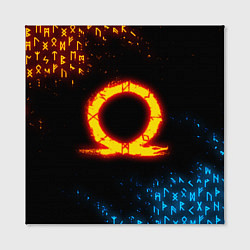 Холст квадратный GOD OF WAR CRATOS FIRE SYMBOL RUNE, цвет: 3D-принт — фото 2