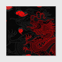 Холст квадратный Дракон Китайский дракон, цвет: 3D-принт — фото 2
