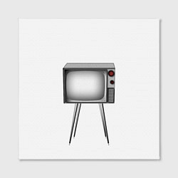 Холст квадратный Старый телевизор, цвет: 3D-принт — фото 2