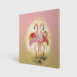 Картина квадратная Танец Любви 2 Фламинго
