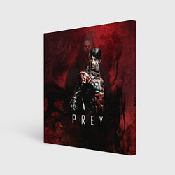 Картина квадратная Prey Dark red