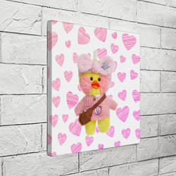 Холст квадратный УТОЧКА ЛАЛАФАНФАН С Мишкой, цвет: 3D-принт — фото 2