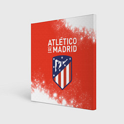 Холст квадратный ATLETICO MADRID Брызги, цвет: 3D-принт